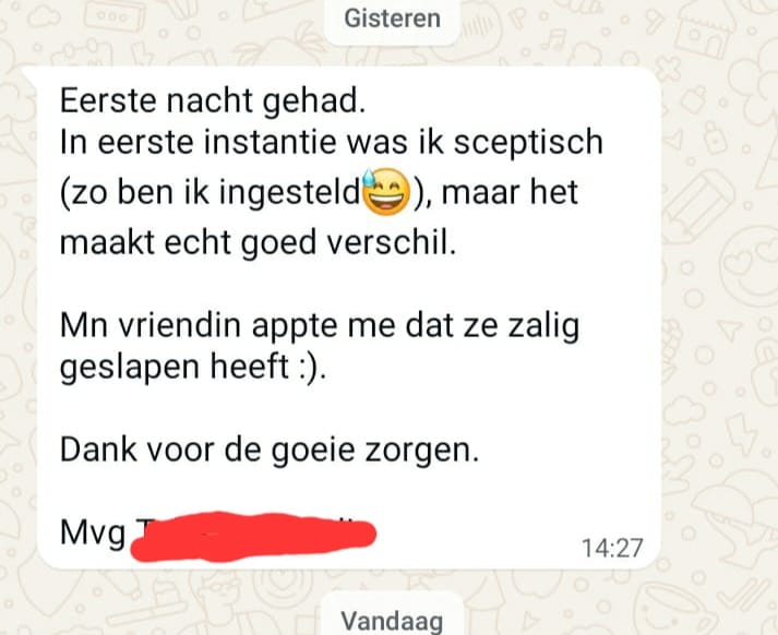 Geanonimiseerde klantreview SoundKiller